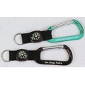 Blue Carabiner with Compass Strap